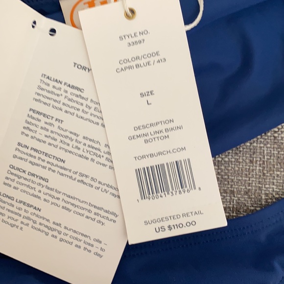 Tory Burch Gemini Link Bikini Bottom L NWT - Picture 5 of 6